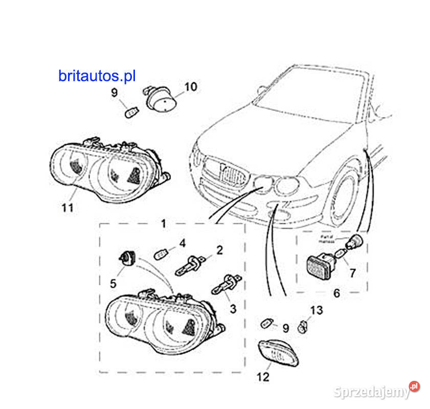 ROVER 25 MG ZR KIERUNKOWSKAZY MEGA ZESTAW TUNING Poznań