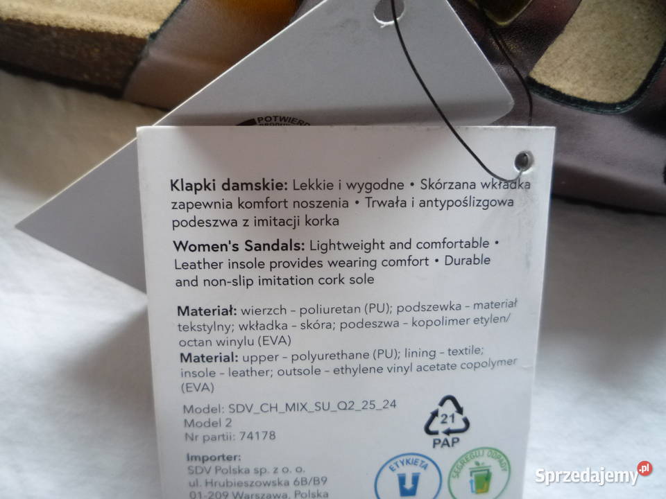 Cleve 38539 klapki damskie wyściółka skóra zachodniopomorskie