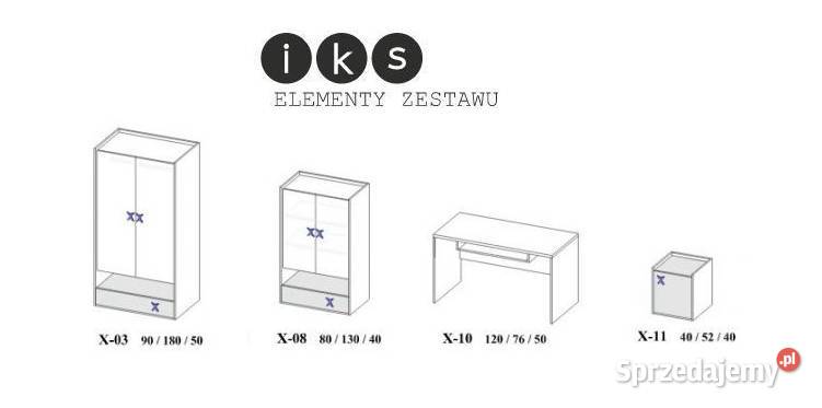 Zestaw mebli młodzieżowych IKS 20 Wyprzedaż Blizne