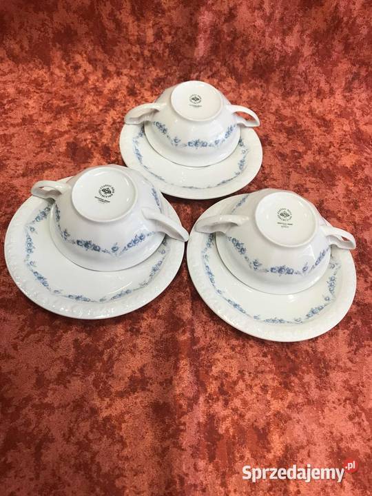 Bulionowki Rosenthal Maria Rosenkante Blau 3 Kielce