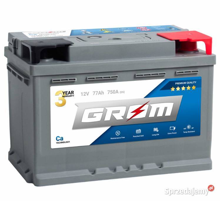 Akumulator 77Ah 750A EN Grom Premium Kościerzyna