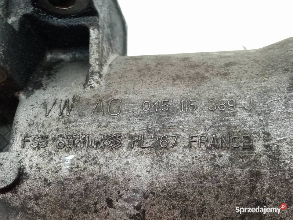 OBUDOWA FILTRA OLEJU 045115389J 20 TDI Audi A4 Rok produkcji 2009 Filtry sprzedam