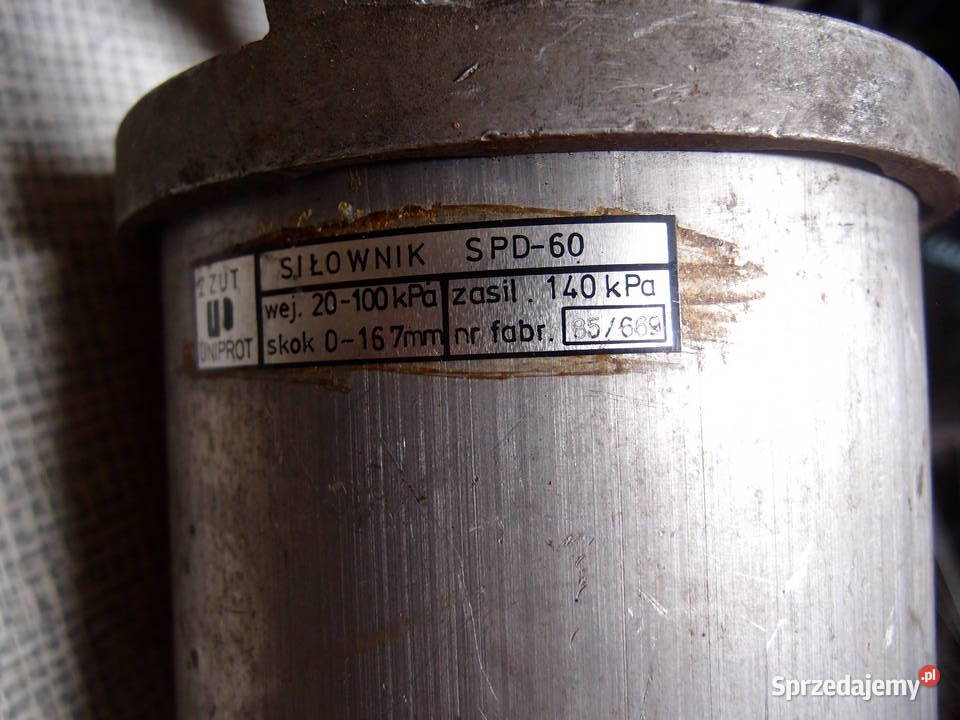 siłownik 140kPa skok 0167mm typ SPD60 Uniprot Łódź