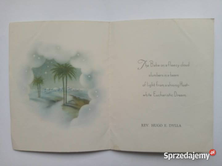 Kartka Peoples Eucharystic League 1949 Dąbrowa Górnicza