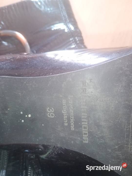 buty damskie 39 czarne błyszczące PRIMAMDOR na tkanina Szczecin sprzedam