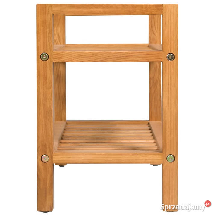 Stojak na buty z 2 półkami 50x27x40 lite drewno