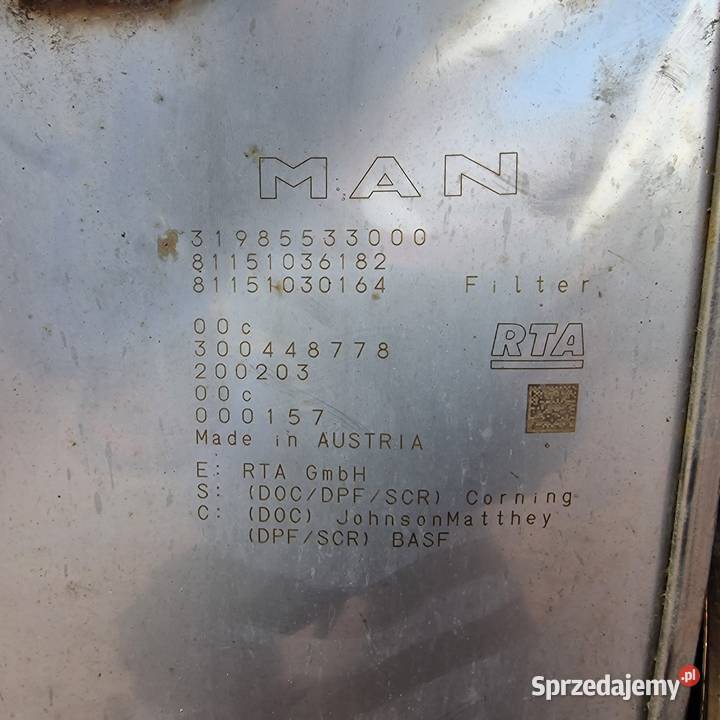 MAN TGX TGS KATALIZATOR TŁUMIK 81151036182 lubuskie