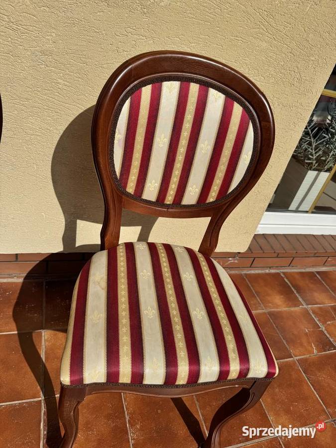 Krzesło Ludwikowe stylowe medalion ludwikowskie Sulbiny