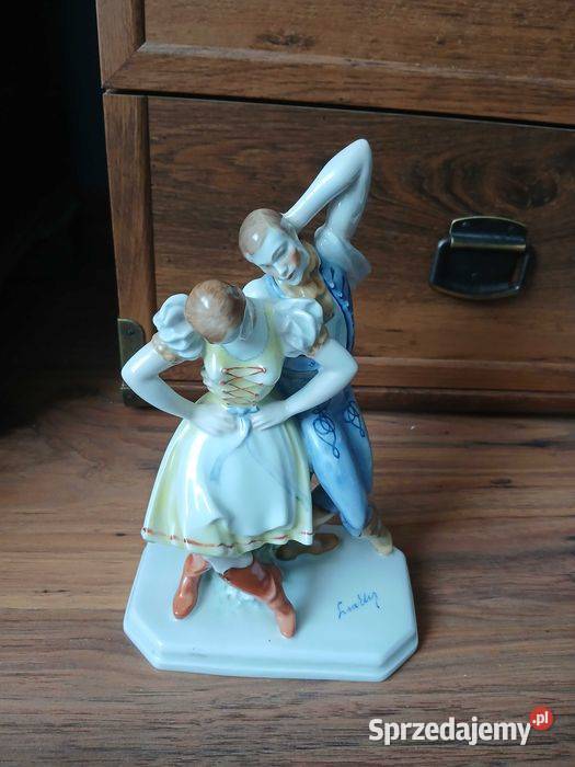 Duża figurka tancerzy Herenda Porcelana i szkło Kraków sprzedam