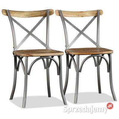 vidaXL Krzesła stołowe 2 lite drewno Warszawa