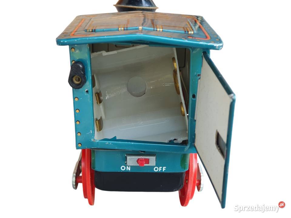 Stara duża zabawka blaszana lokomotywa Western śląskie