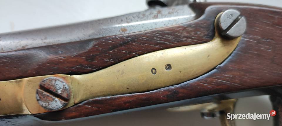 Stary pistolet Francja bojowy oficerski XIXw Wrocław