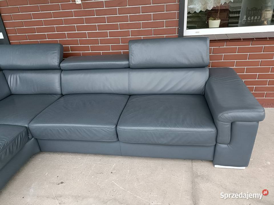 Sprzedam narożnik ze skóry Komplety wypoczynkowe Konin sprzedam