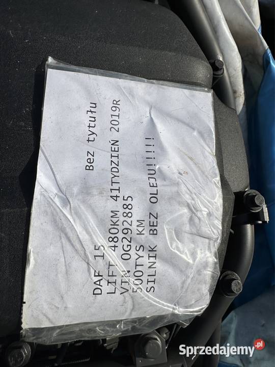 Silnik daf xf 106 euro6 480 500 lift Marianice