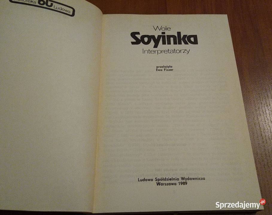 Interpretatorzy Wole Soyinka przeł Ewa Fiszer literatura piękna - proza zagraniczna Gdańsk sprzedam