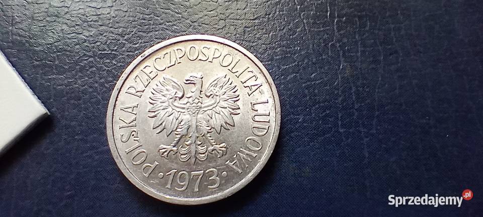 Stare monety 20 groszy 1973 PRL Polska piękna podkarpackie Lesko