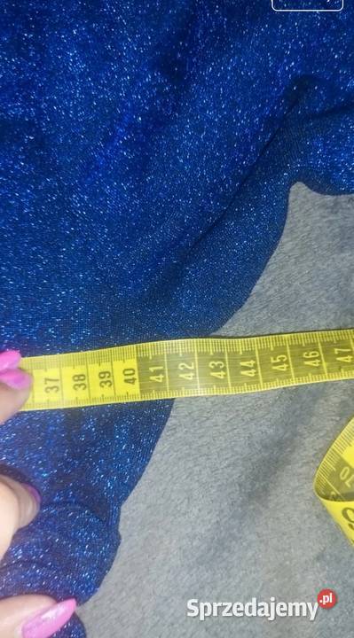 Sukienka mega mieniąca się niebieska Sulmierzyce