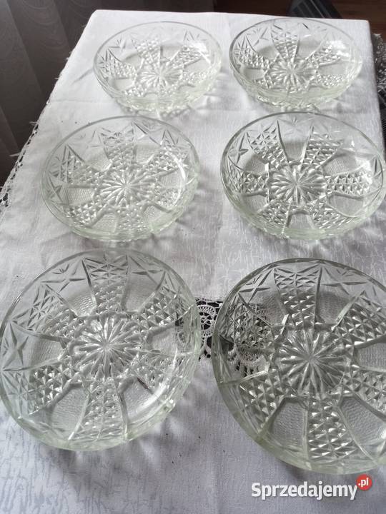 Miseczki paterki Szkło grube z okresu PRLu