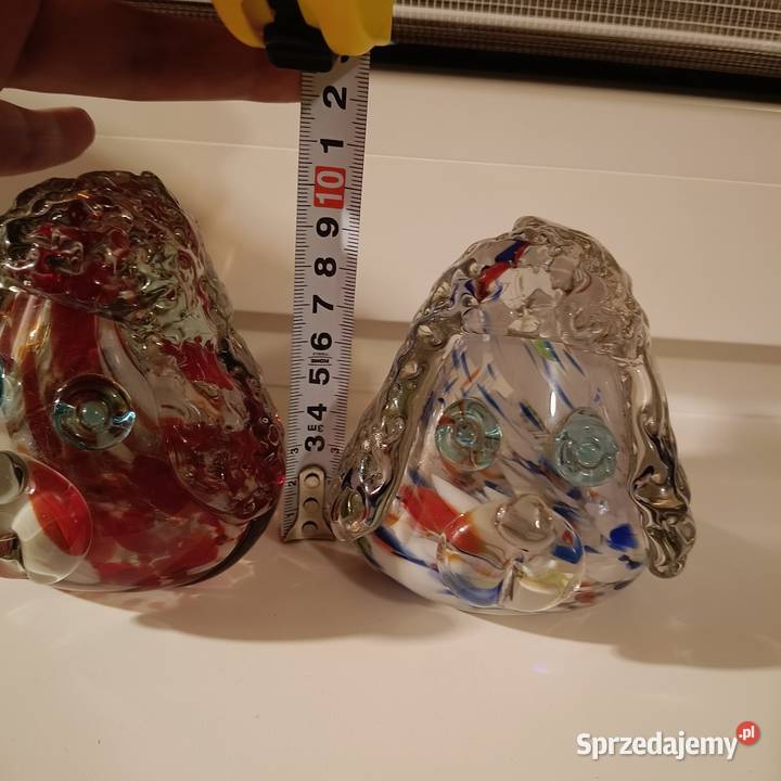 Szklane figurki pieski w stylu Murano Gryfino