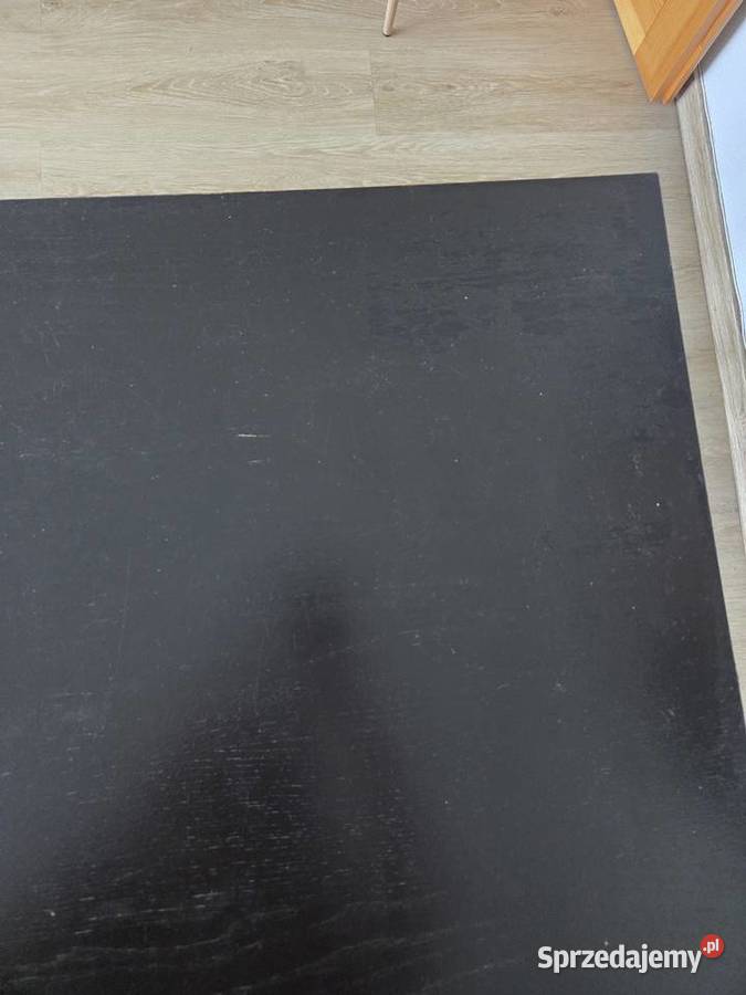 Czarny stół drewniany rozkładany 90x901685x90 dolnośląskie Wrocław