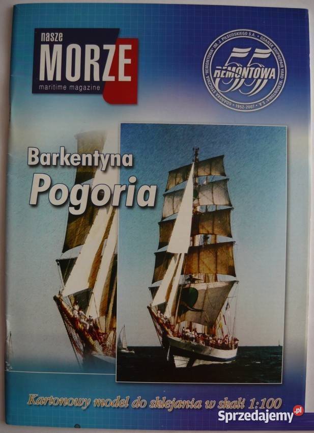 BARKENTYNA POGORIA KARTONOWY MODEL NASZE MORZE Kraków sprzedam