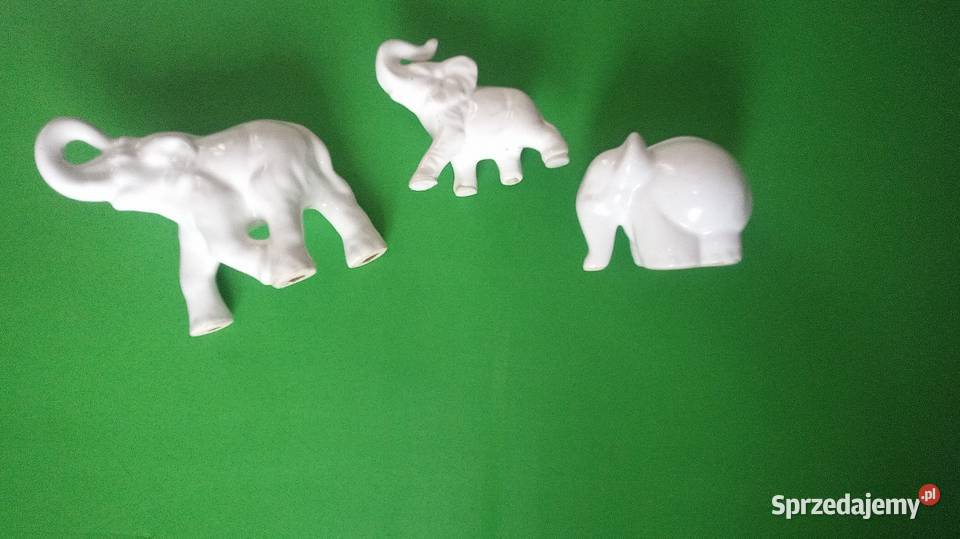 Słoniki porcelana