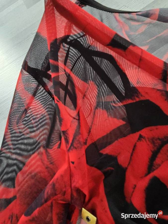 Sukienka róże z marszczeniami S sprzedam
