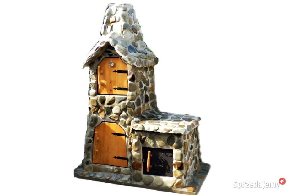 Wędzarnia G2 grill z kamienia naturalnego cegła szamotowa