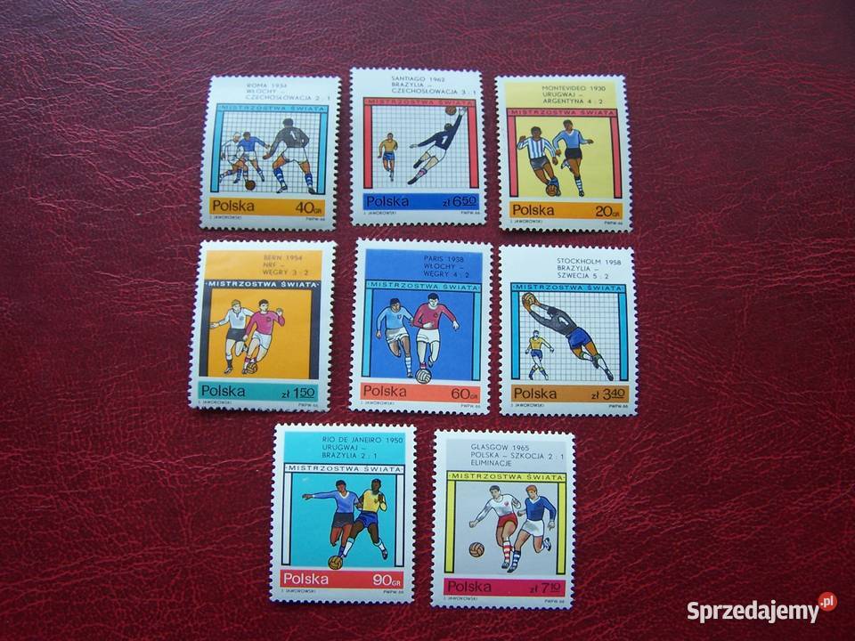 Polska 1966 MNH Mi 166572 Sport Piłka nożna MŚ Tychy