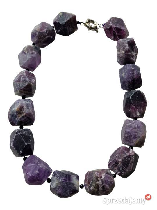 AMETYSTY SUROWE NASZYJNIK ETNO ART SYBERIA