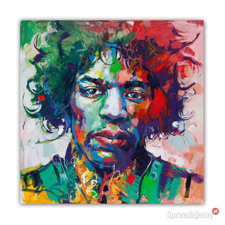 Obraz 100x100 Jimi Hendrix gitara fender Dekoracje i ozdoby Kraków