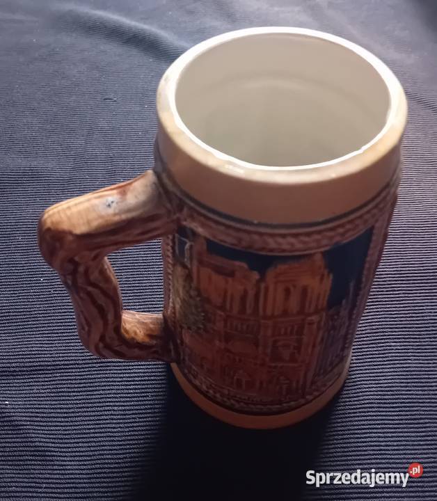 Ceramiczny kufel pamiątka z Paryża majolika Kolekcje