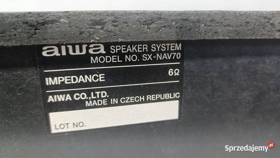 AIWA SXNAV70 Kolumny audio z kablami i wielkopolskie Poznań