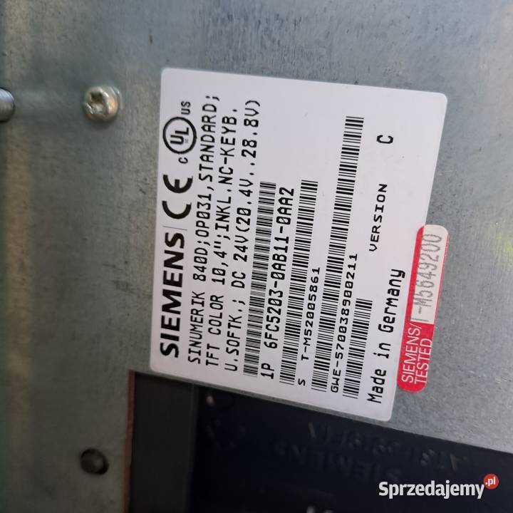 Pulpit sterowniczy Siemens Sinumerik 840D Panel Myślenice