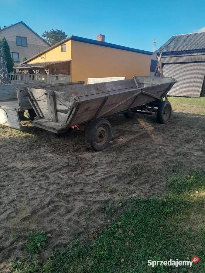 Wóz fura ciągnikiem kompletny gruby materiał nieuszkodzony Łagów