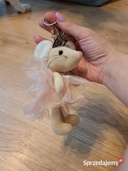 Uroczy breloczek myszka baletnica z koroną pomorskie sprzedam