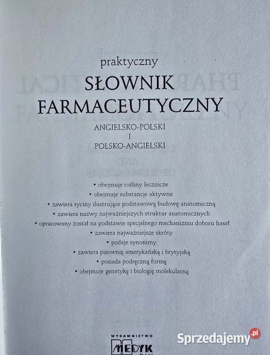 Słownik farmaceutyczny angielskopolski i Książki i Podręczniki zachodniopomorskie Koszalin