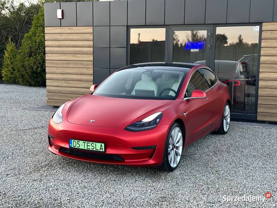 Tesla Model 3 Perfomance Salon Polska EUROPA dolnośląskie Wrocław sprzedam