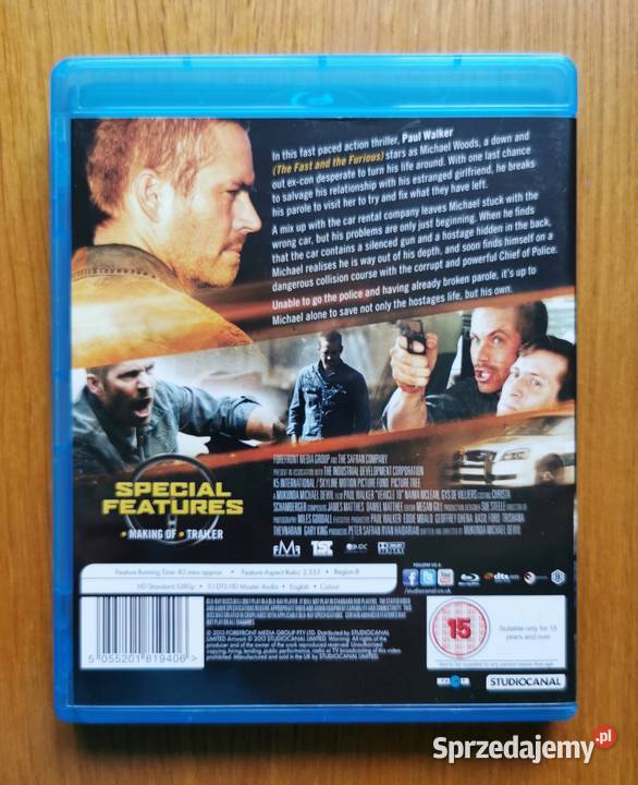 Vehicle 19 Trefny Wóz Bluray En 2013 Paul Walker Parzęczew sprzedam
