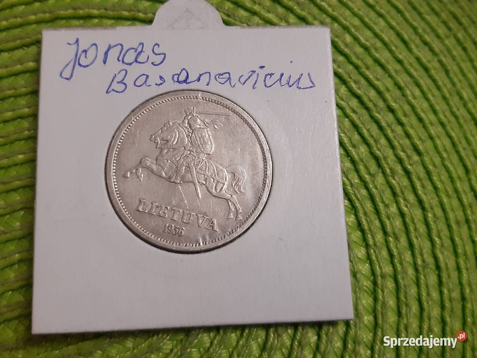 moneta srebrna Litwy z 1936r Łomża