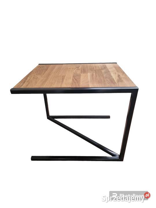 Stolik podreczny loft drewno stal