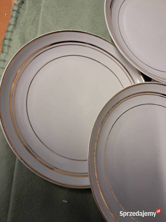 6 małych talerzyków z prlu z wytwórni Lubiana Sandomierz