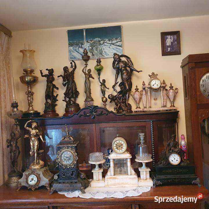 Dużasygnowana figura z cynkalu w super Antyki dolnośląskie Wrocław