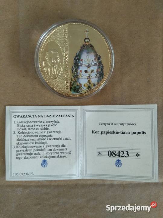 68 Korony papieskie Tiara Papalis Chrząstawa Mała sprzedam