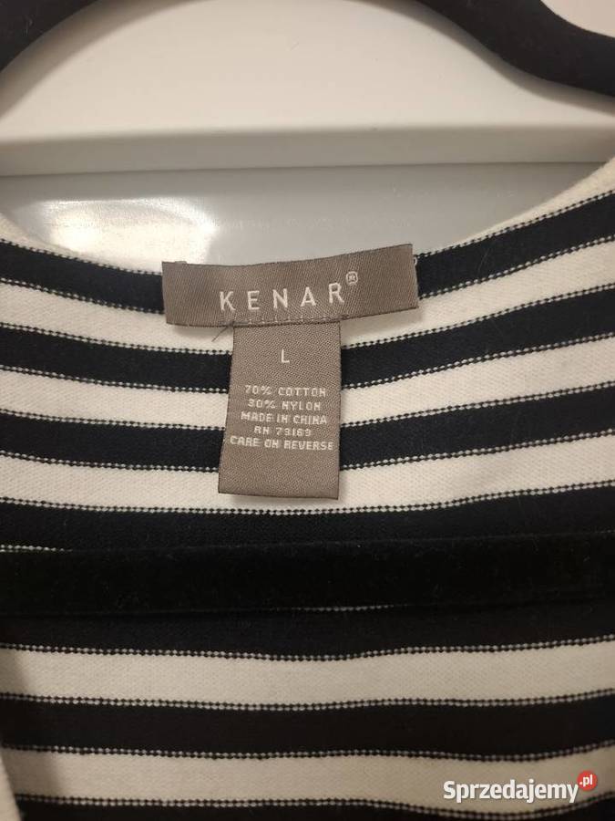 Casualowy kardigan w marynarskie paski rękawy 34 Warszawa sprzedam