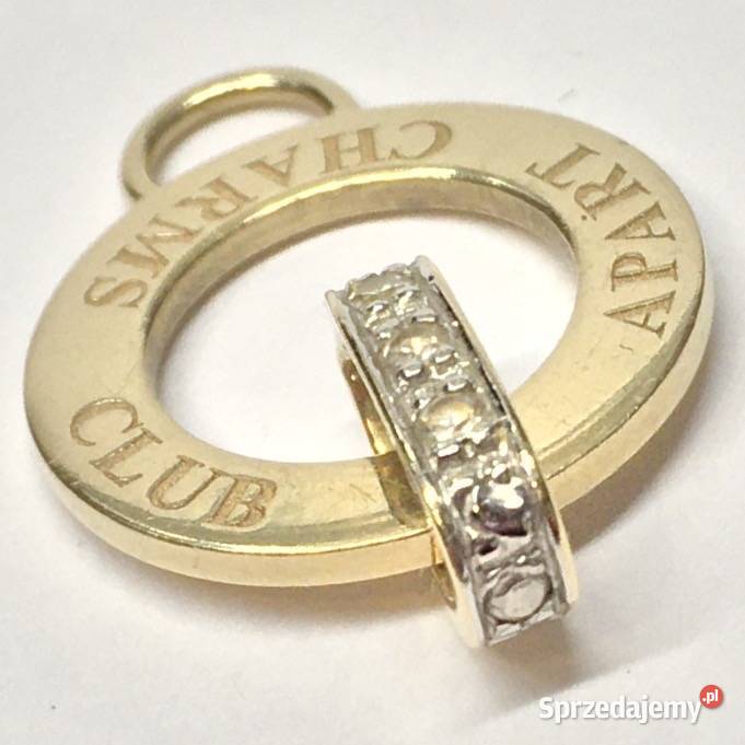 Złoty WISIOREK 585 14K Zawieszka DIAMENTY 004ct złoto Warszawa sprzedam