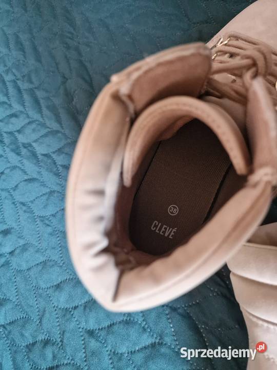 Nowe Botki damskie Cleve rozmiar 38 brązowebeż dolnośląskie Wrocław
