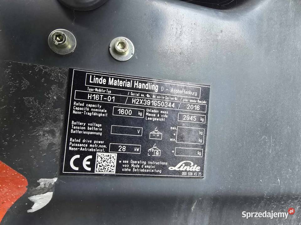 Linde H16T01 Triplex 4 sekcje półkabina import