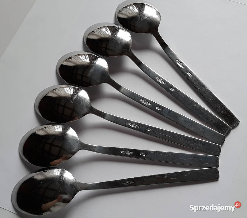 Łyżki obiadowe 3 KONWALIE Gerlach sztućce PRL Dąbrowa Górnicza sprzedam