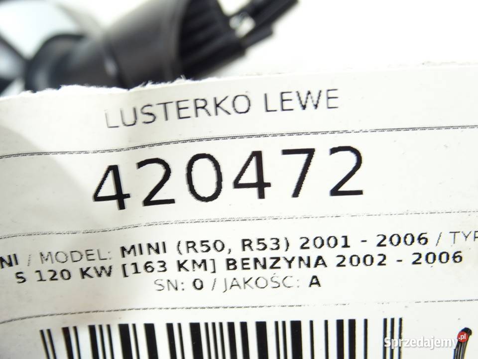 LUSTERKO LEWE MINI R50 R53 Hatchback 0106